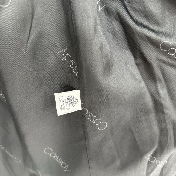 Cassidy Petite Vintage Green Wool Tailored Trench Coat Size 4P USA - Picture 13 of 13